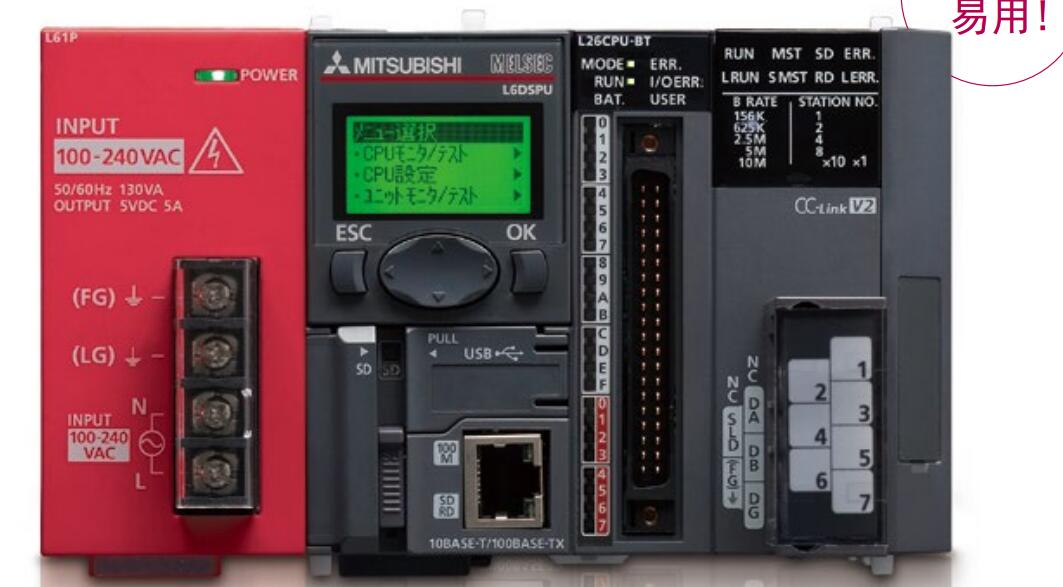 温度调节模块可使用内置的LED显示或外置的拣选指示灯项目：标准控制器
三菱L60TCTT4-CM